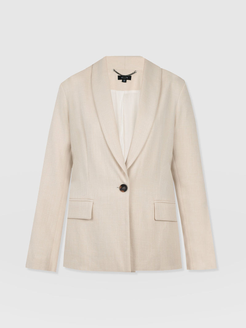 Argent Blazer - Cream - Women's Jackets | Saint + Sofia® USA