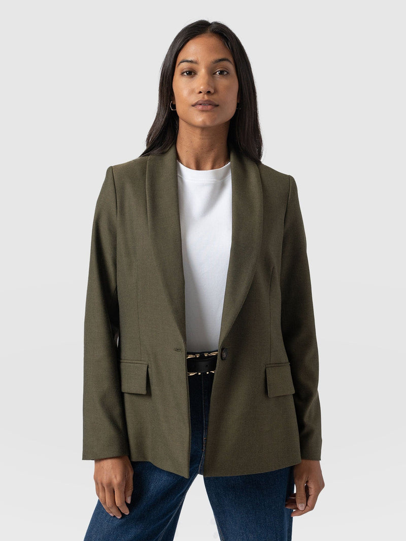 Argent Blazer Khaki - Women's Blazers | Saint + Sofia® US