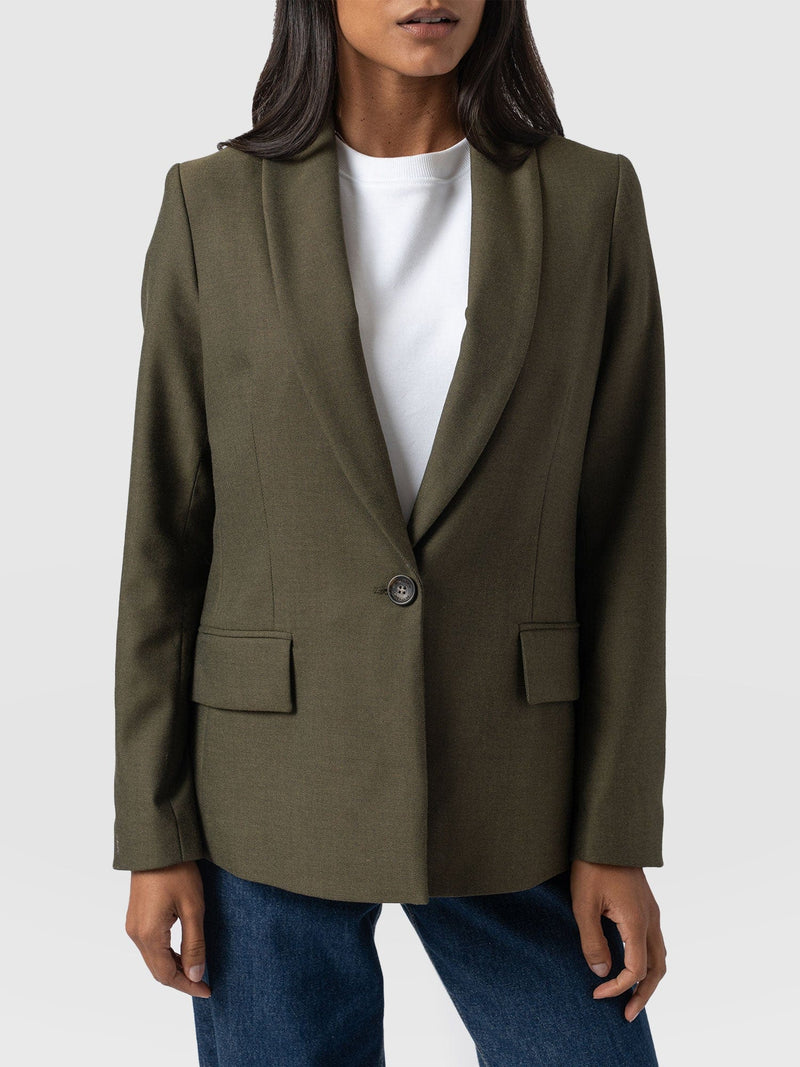 Argent Blazer Khaki - Women's Blazers | Saint + Sofia® US