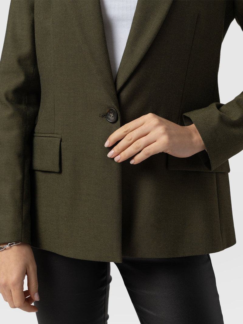 Argent Blazer Khaki - Women's Blazers | Saint + Sofia® US