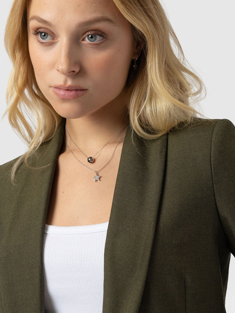 Argent Blazer Khaki - Women's Blazers | Saint + Sofia® US