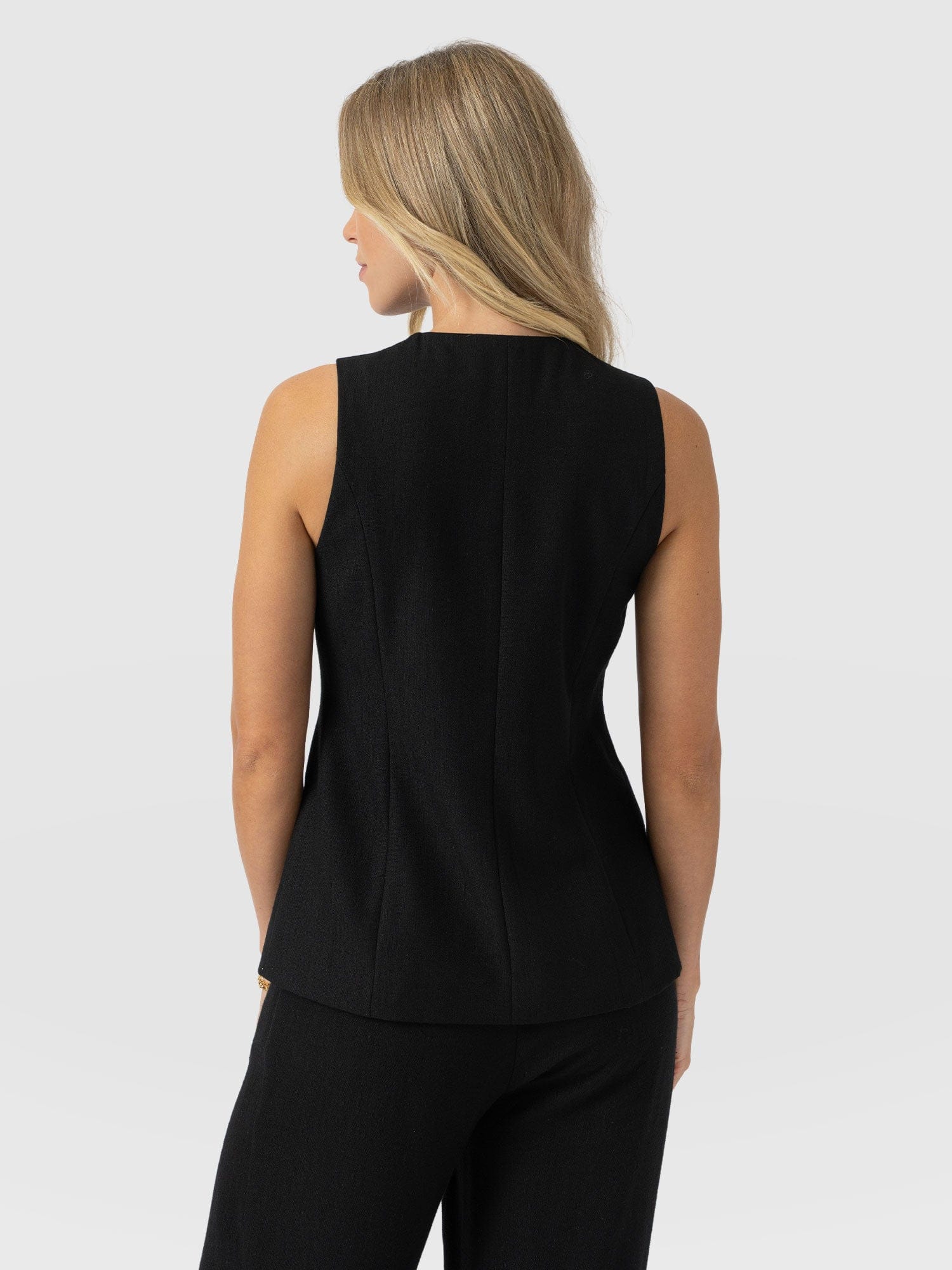 Argent Waistcoat - Black - Women's Jackets | Saint + Sofia® USA