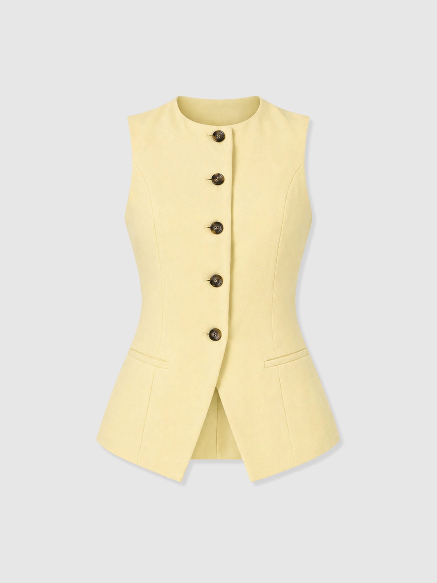 Argent Waistcoat - Butter Yellow - Women's Jackets | Saint + Sofia® USA