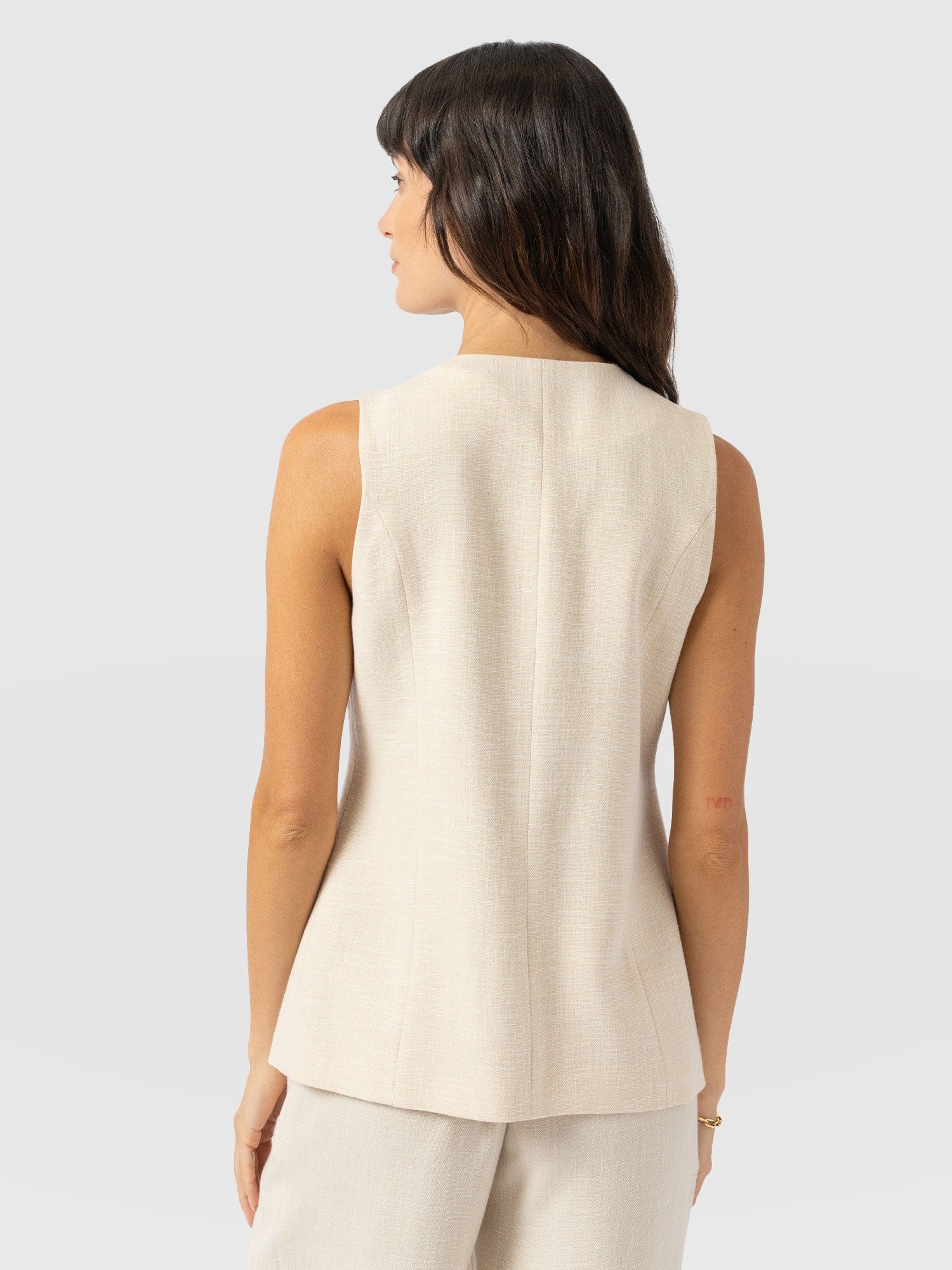 Argent Waistcoat - Cream - Women's Jackets | Saint + Sofia® USA