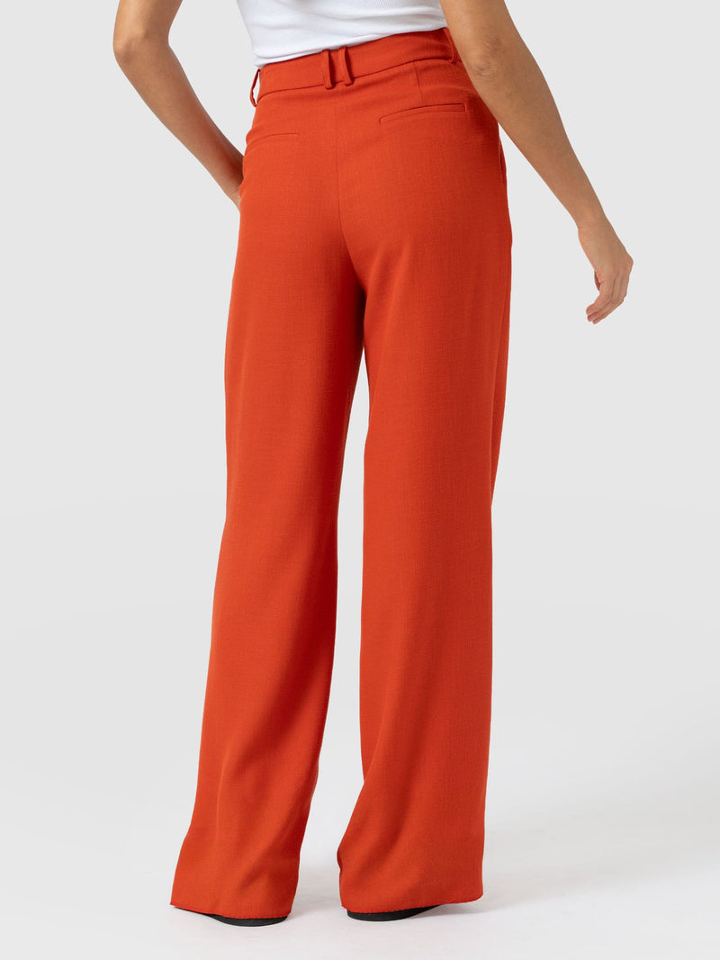 Argent Wide Leg Pant - Burnt Orange - Women's Pants | Saint + Sofia® USA