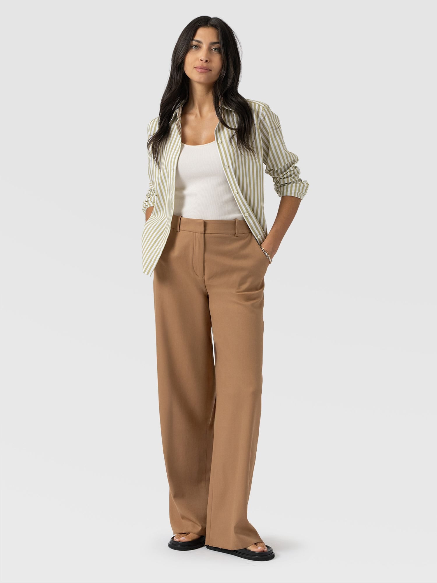 Argent Wide Leg Pant Camel - Women's Pants | Saint + Sofia® US