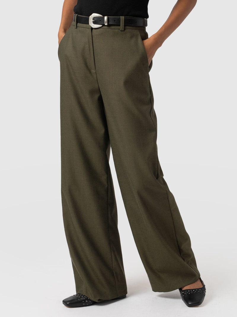 Argent Wide Leg Pant Khaki - Women's Pants | Saint + Sofia® US