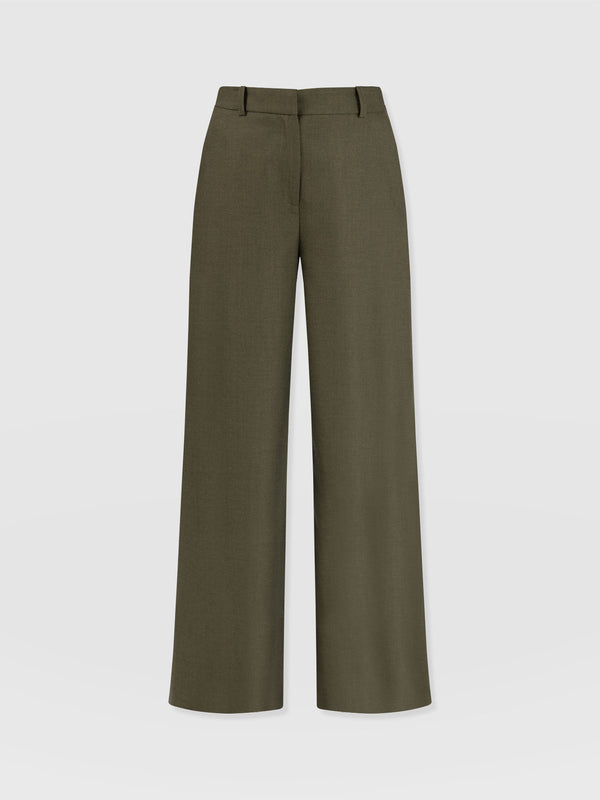 Argent Wide Leg Pant Khaki - Women's Trousers | Saint + Sofia® UK