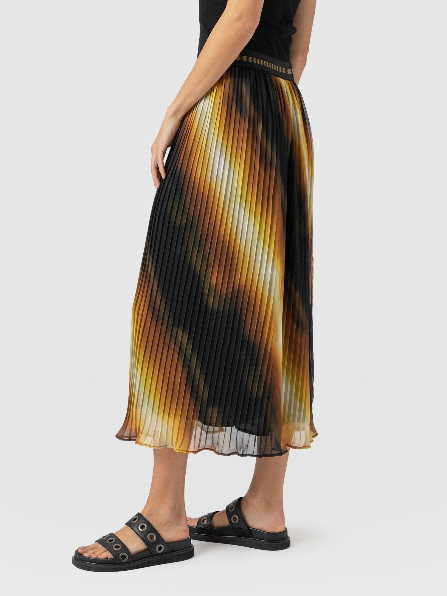 Aria Pleated Skirt  - Yellow Gradient - Women's Skirts | Saint and Sofia® USA