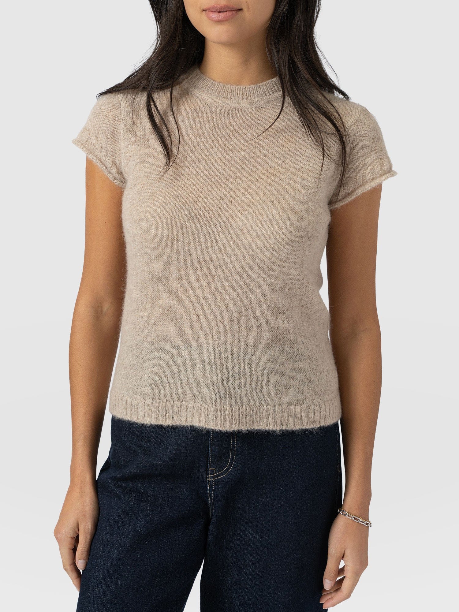 Ariella Baby Tee - Beige - Women's Sweaters | Saint + Sofia® USA