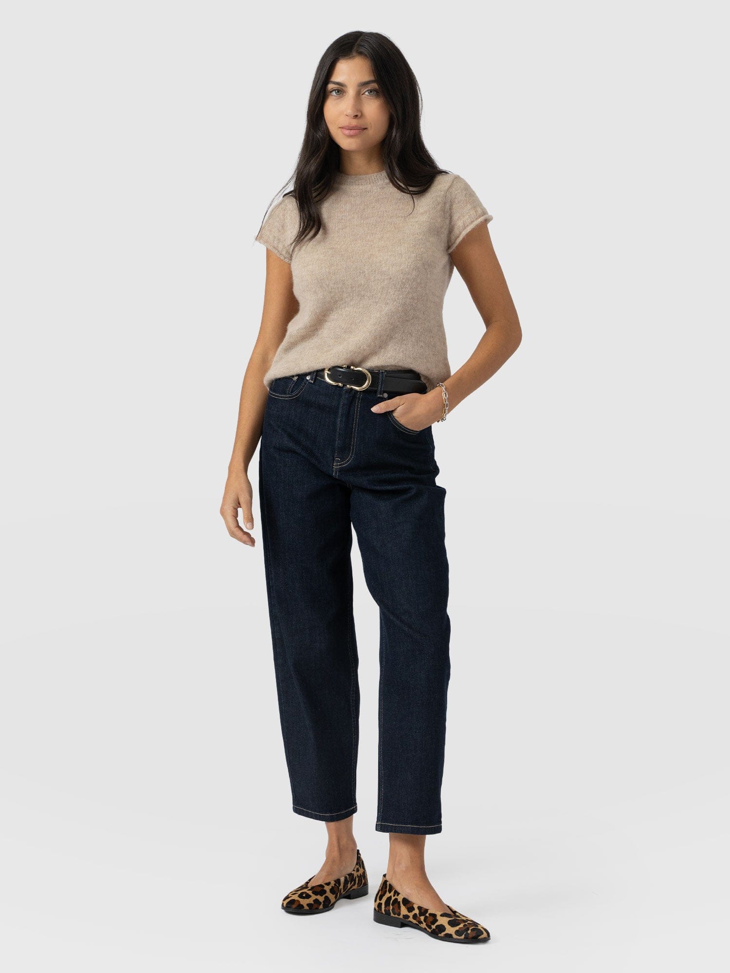 Ariella Baby Tee - Beige - Women's Sweaters | Saint + Sofia® USA