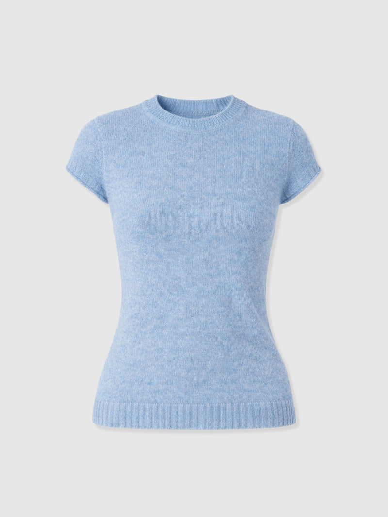 Ariella Baby Tee - Blue - Women's Sweaters | Saint + Sofia® USA