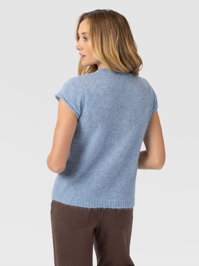 Ariella Baby Tee - Blue - Women's Sweaters | Saint + Sofia® USA