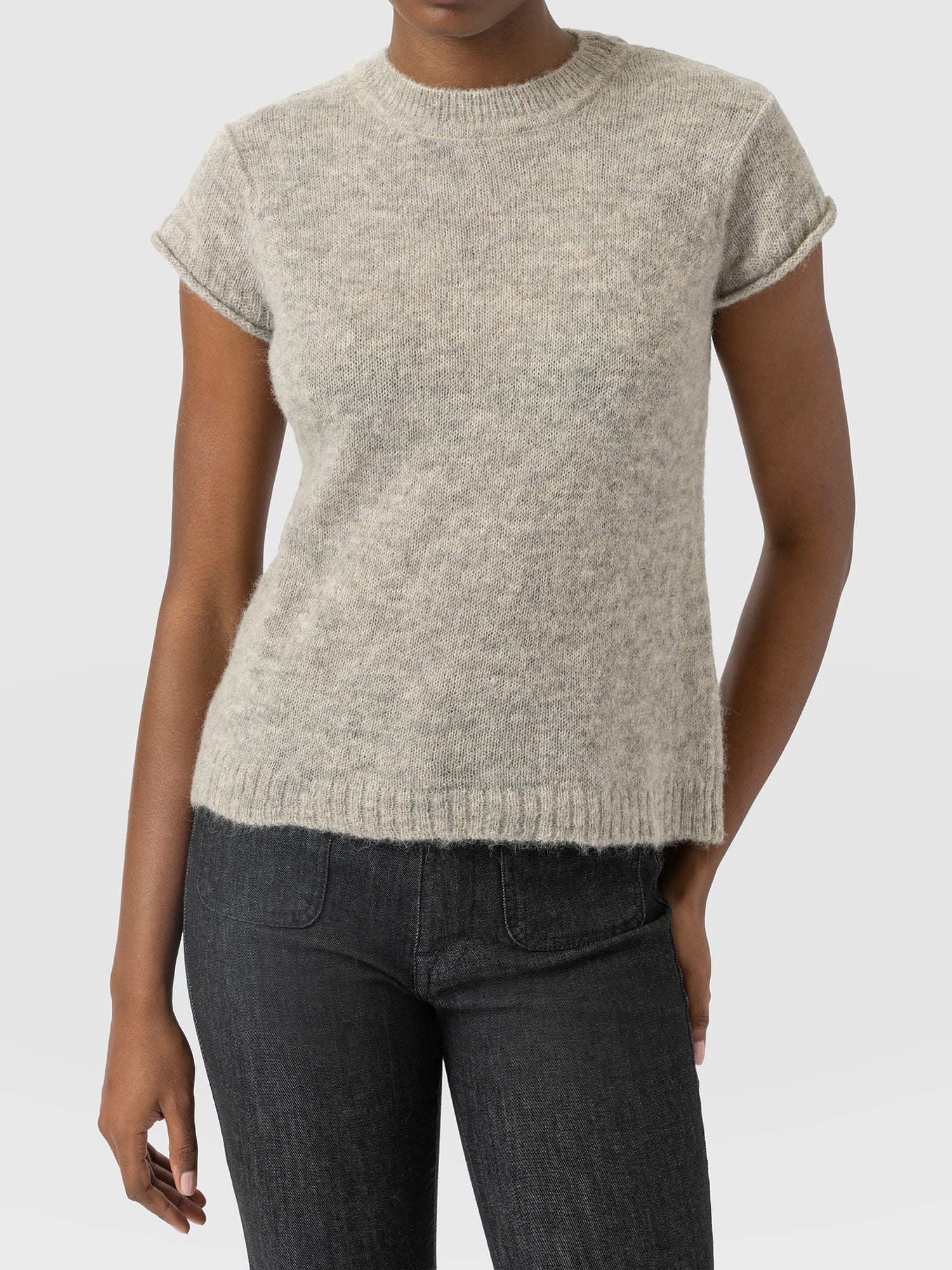Ariella Baby Tee - Grey - Women's Sweaters | Saint and Sofia® USA