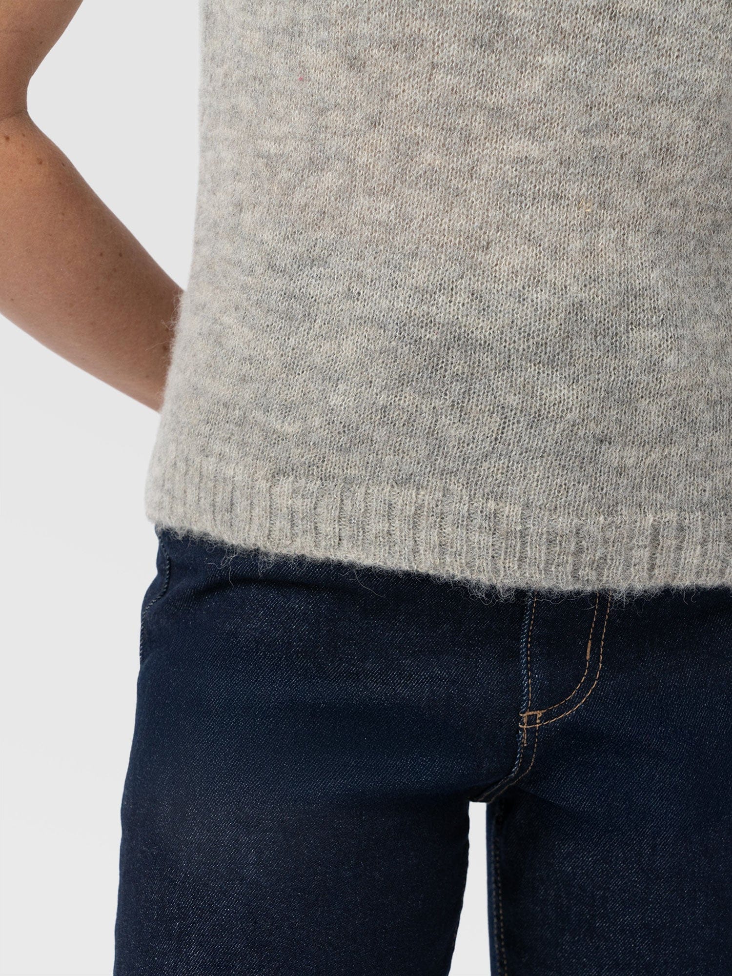 Ariella Baby Tee - Grey - Women's Sweaters | Saint + Sofia® USA