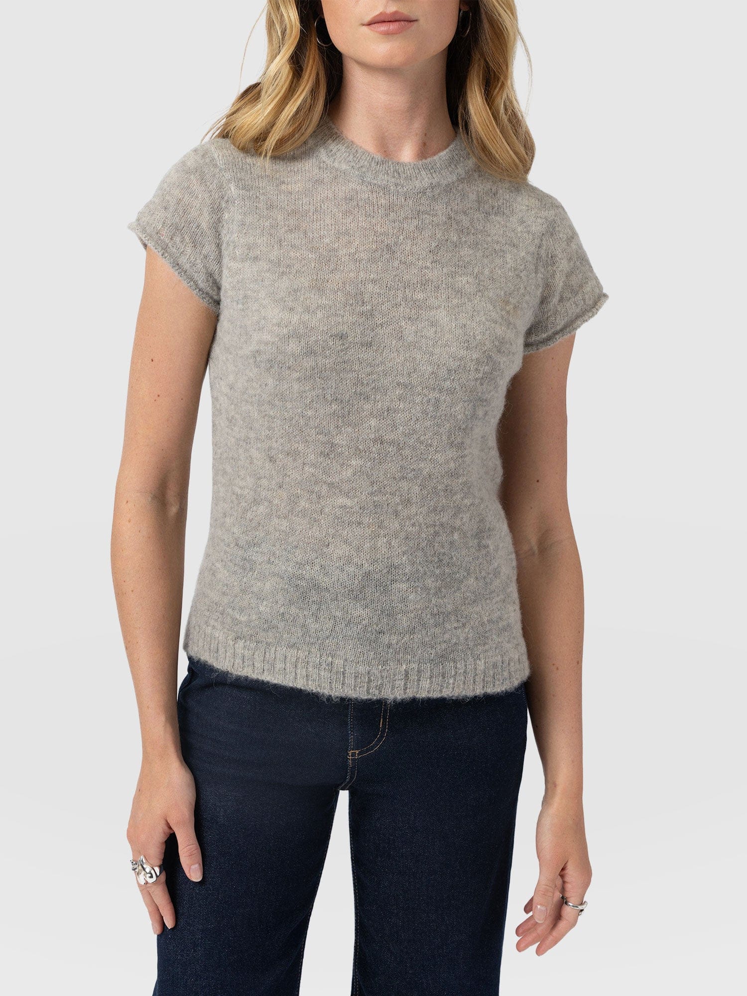 Ariella Baby Tee - Grey - Women's Sweaters | Saint + Sofia® USA