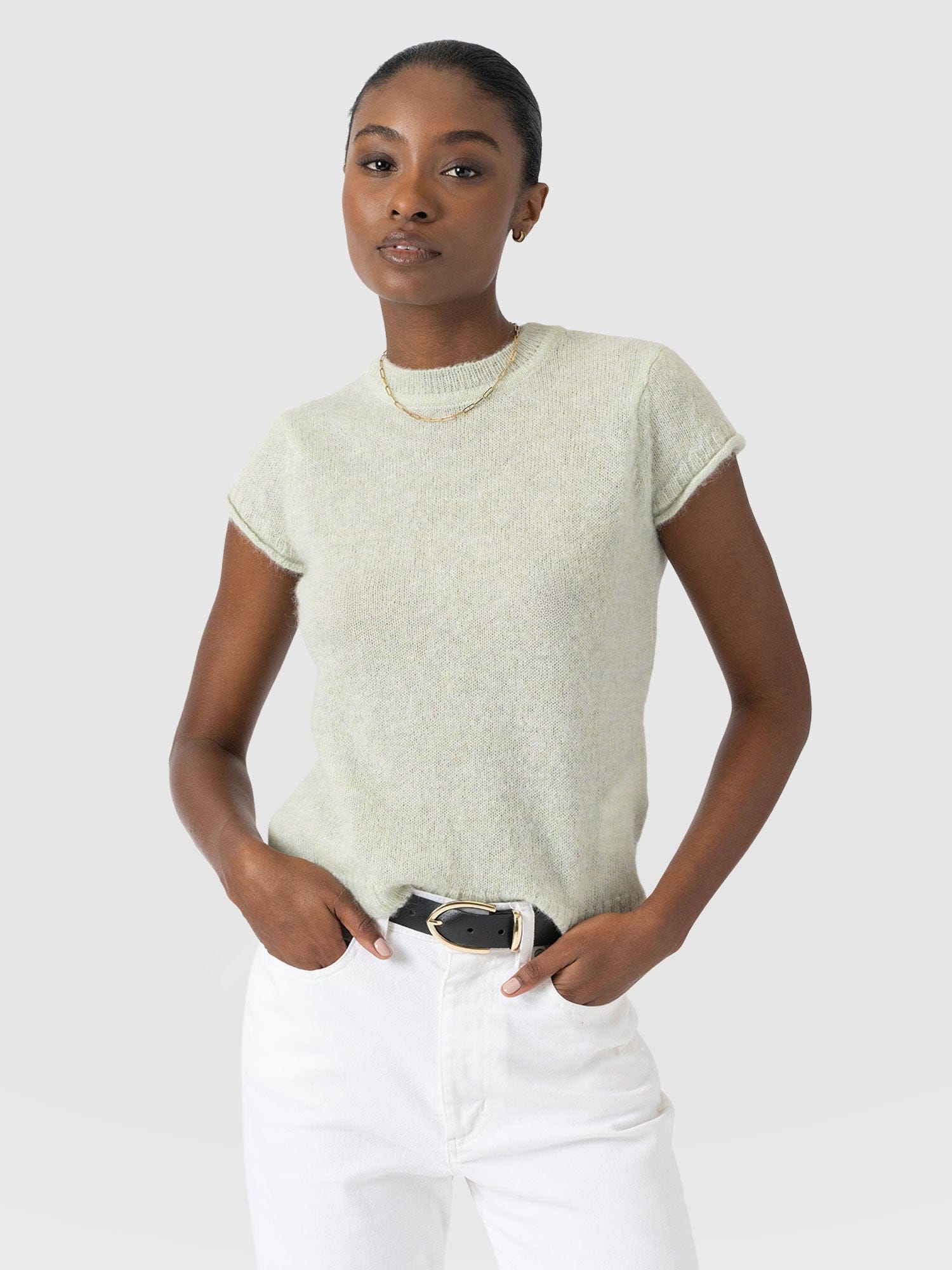 Ariella Baby Tee - Mint - Women's Sweaters | Saint + Sofia® USA