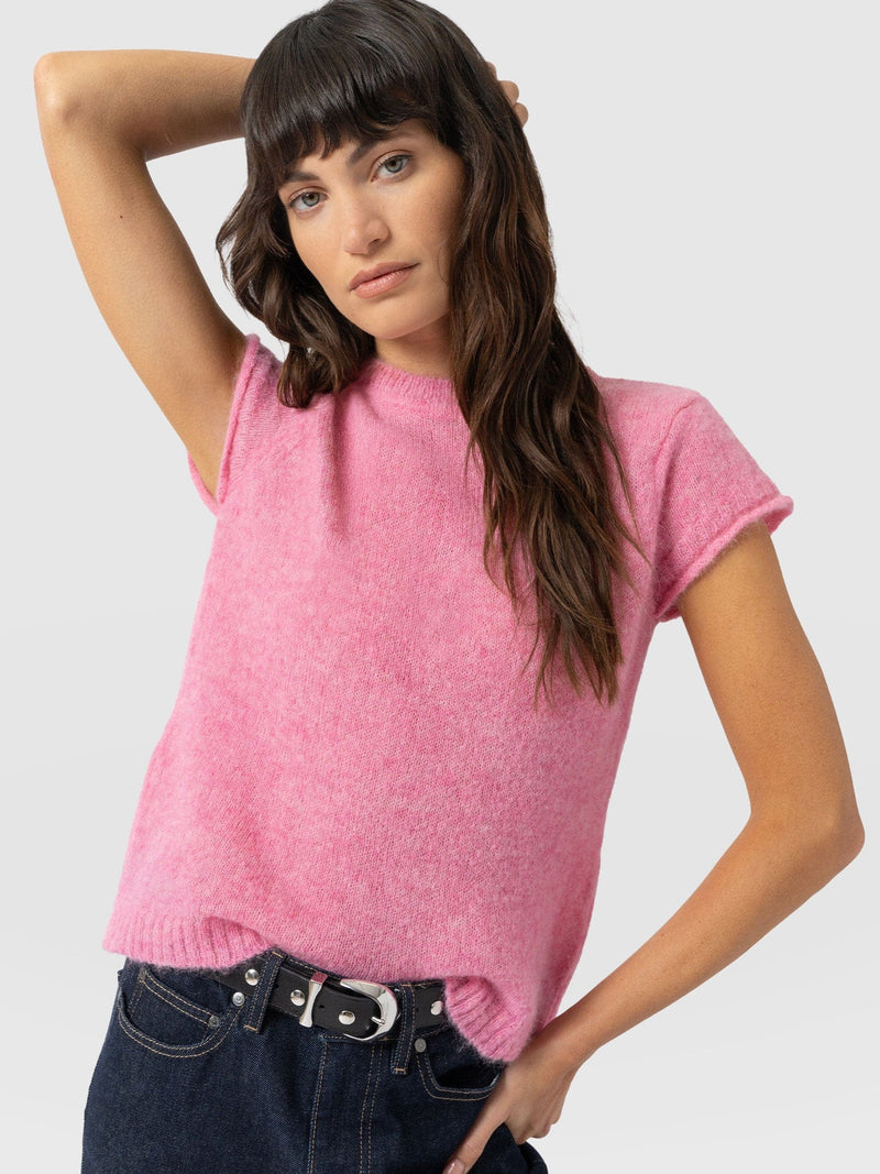 Ariella Baby Tee - Pink - Women's Sweaters | Saint + Sofia® USA