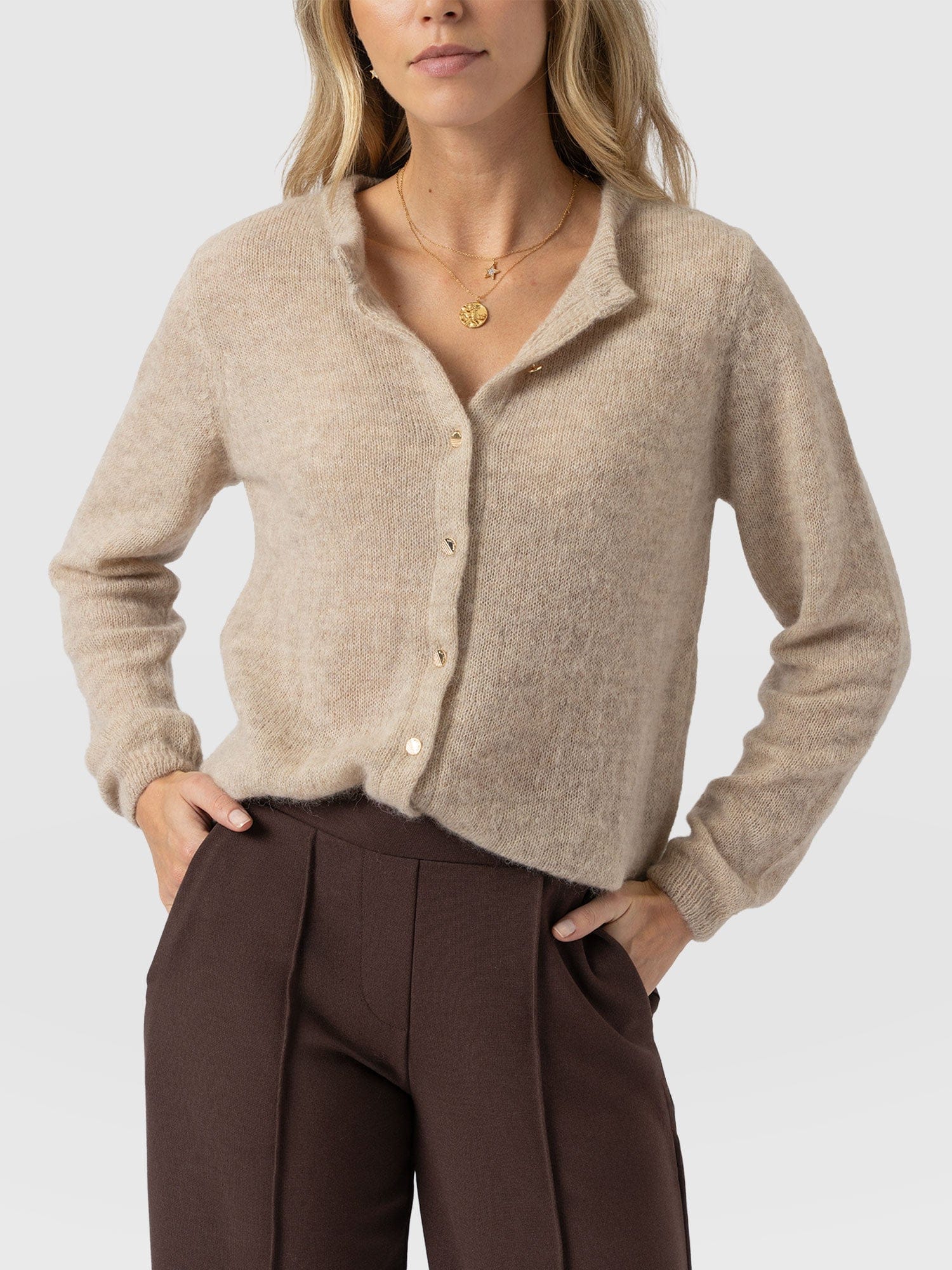 Ariella Cardigan Beige - Women's Cardigans | Saint + Sofia® US