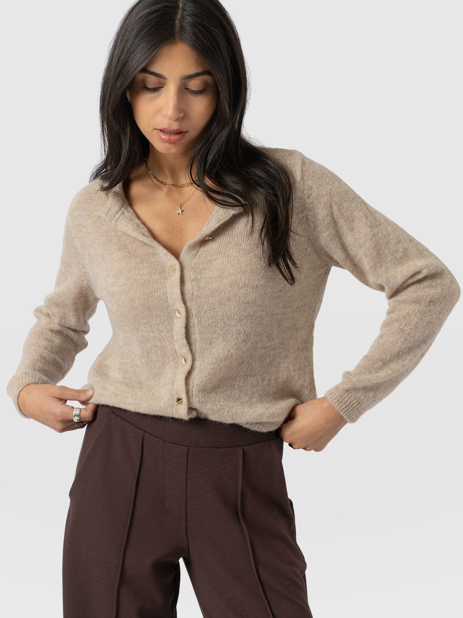 Ariella Cardigan Beige - Women's Cardigans | Saint + Sofia® US