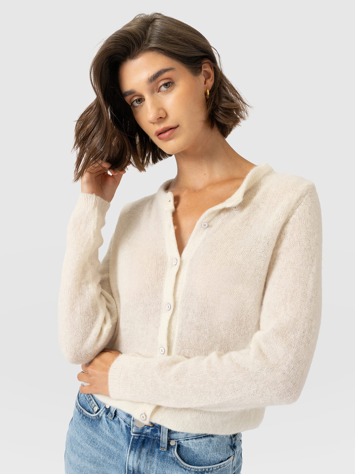 Ariella Cardigan - Cream - Women's Sweaters | Saint and Sofia® USA