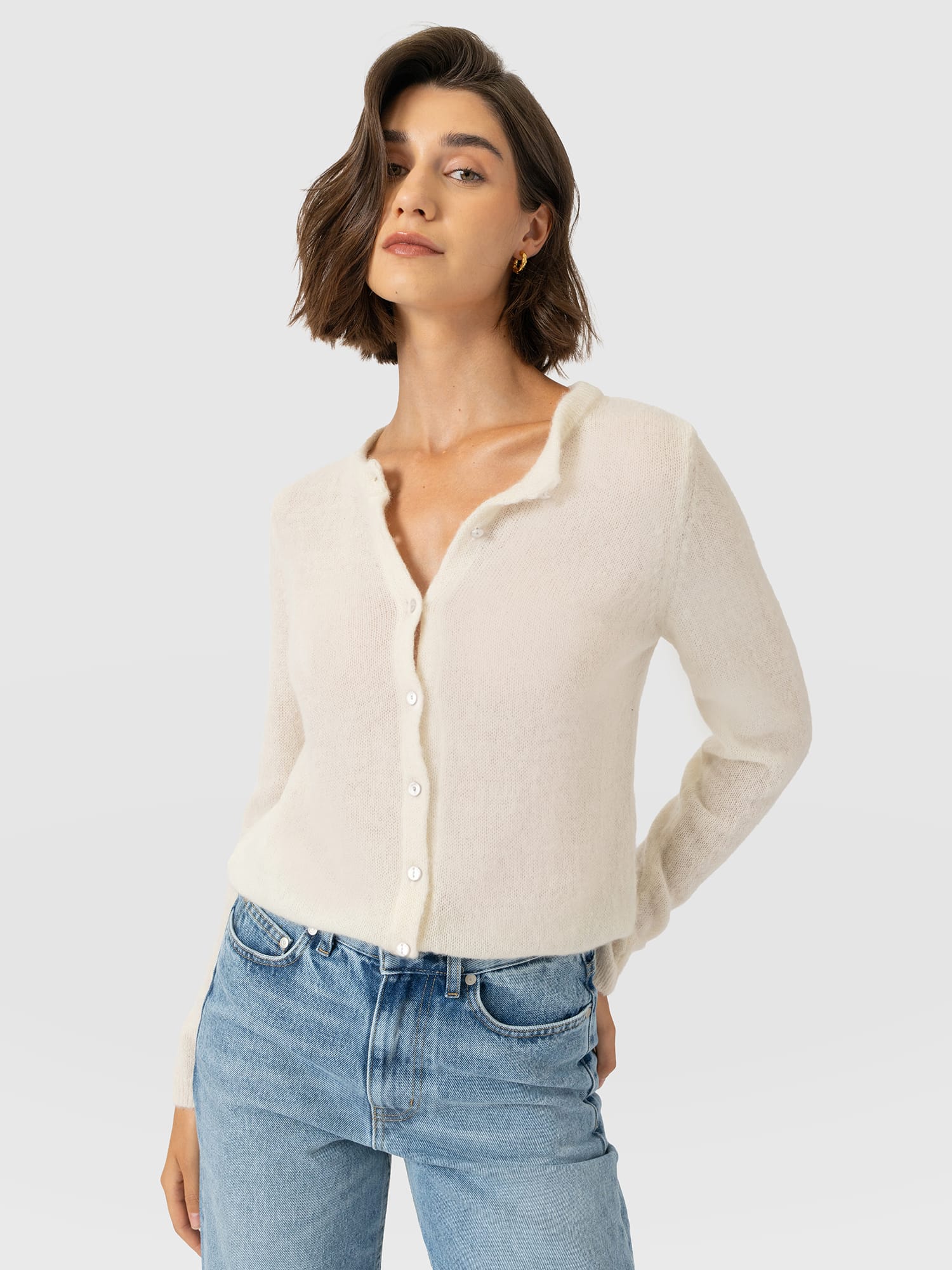 Ariella Cardigan - Cream - Women's Sweaters | Saint and Sofia® USA