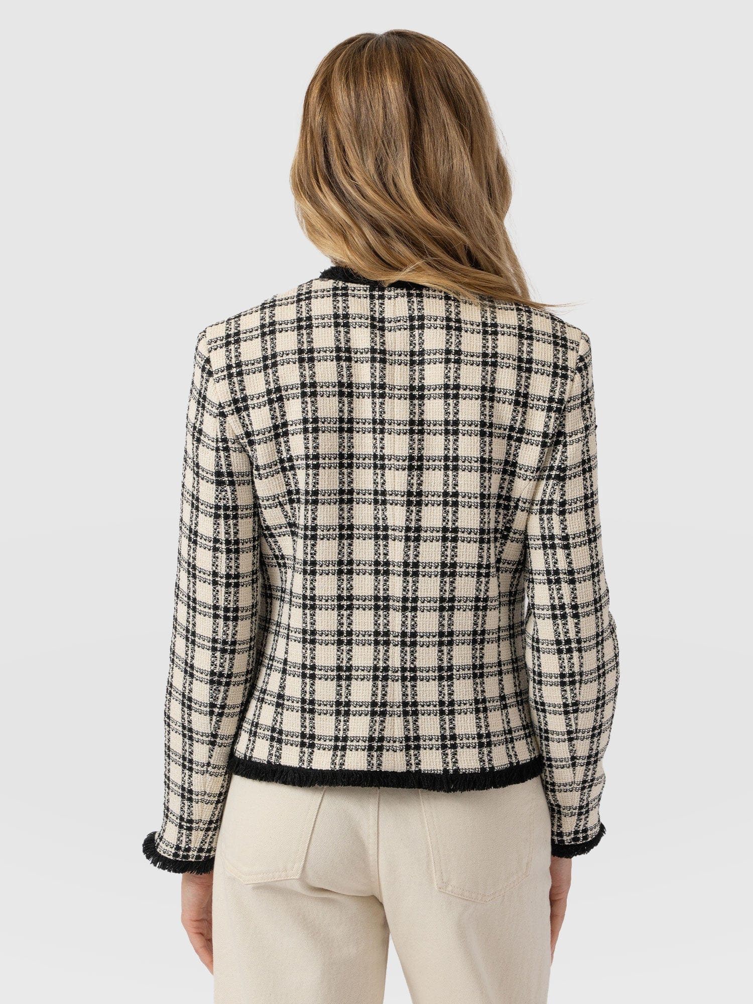 Ashby Jacket - Black/White Check - Women's Jackets | Saint + Sofia® USA