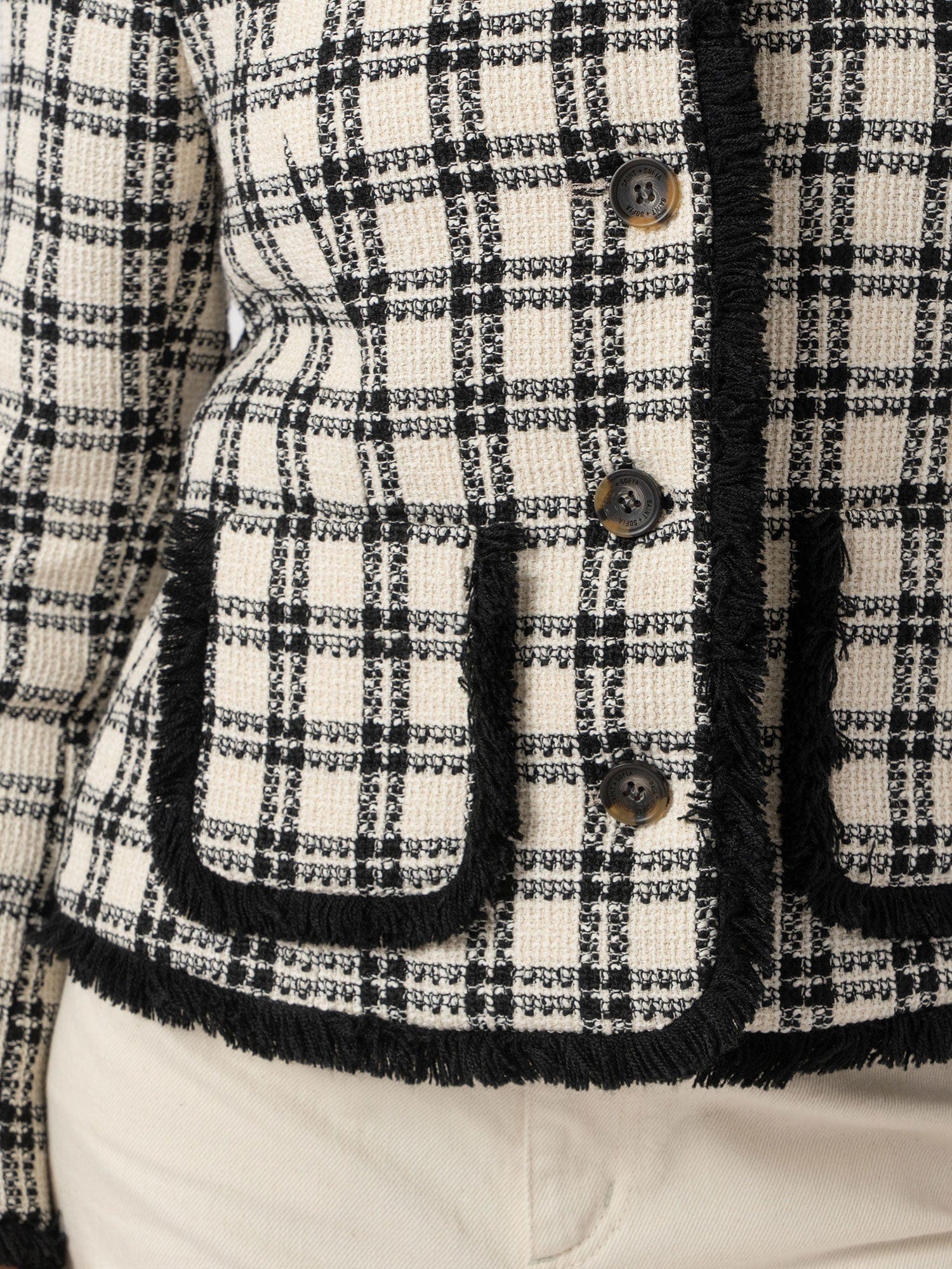 Ashby Jacket - Black/White Check - Women's Jackets | Saint + Sofia® USA