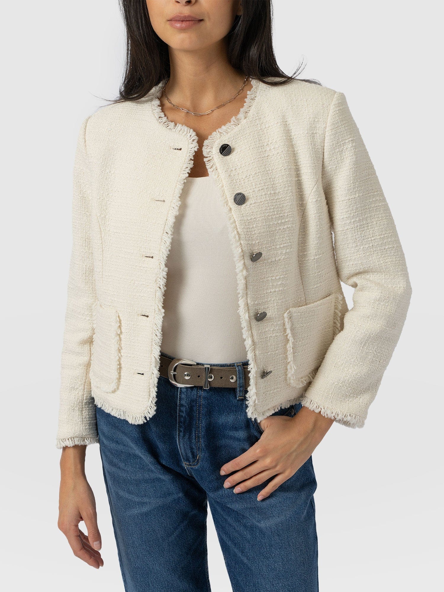 Ashby Jacket - Cream - Women's Jackets | Saint + Sofia® USA