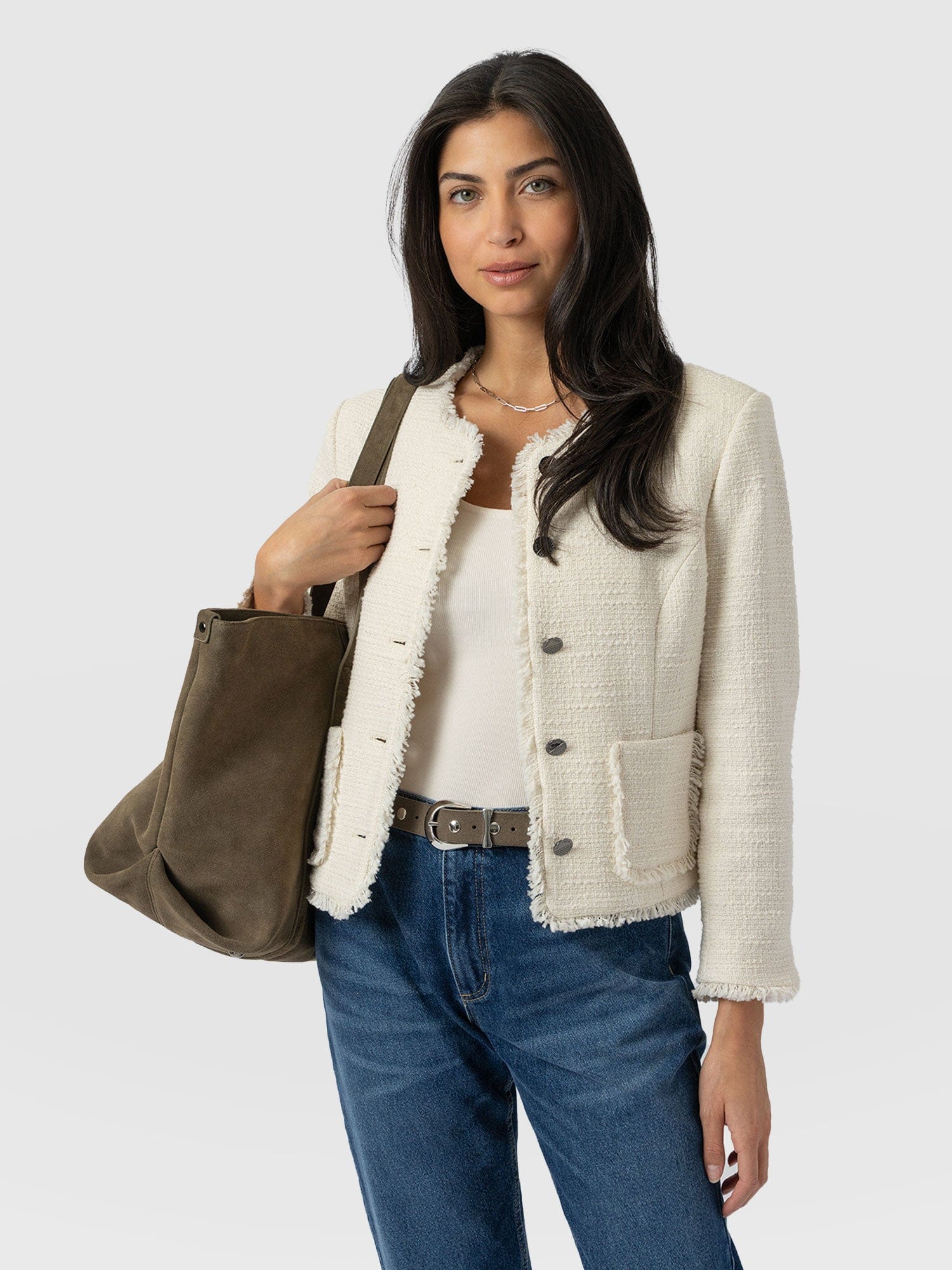 Ashby Jacket - Cream - Women's Jackets | Saint + Sofia® USA