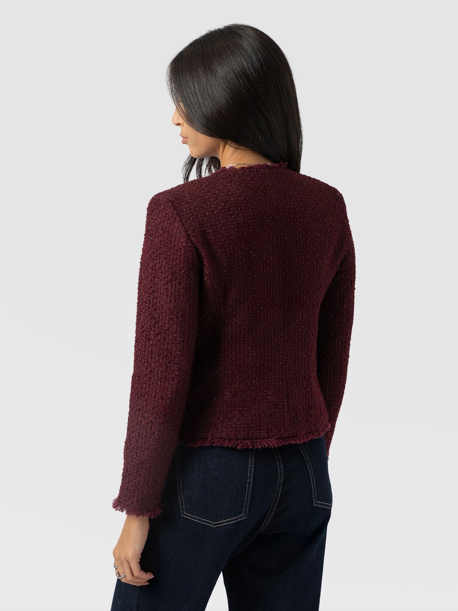 Ashby Jacket Maroon - Women's Jackets | Saint + Sofia® US