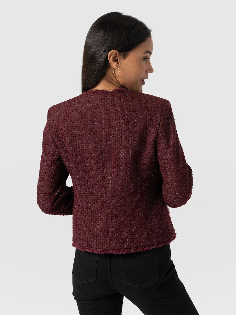 Ashby Jacket Maroon - Women's Jackets | Saint + Sofia® US