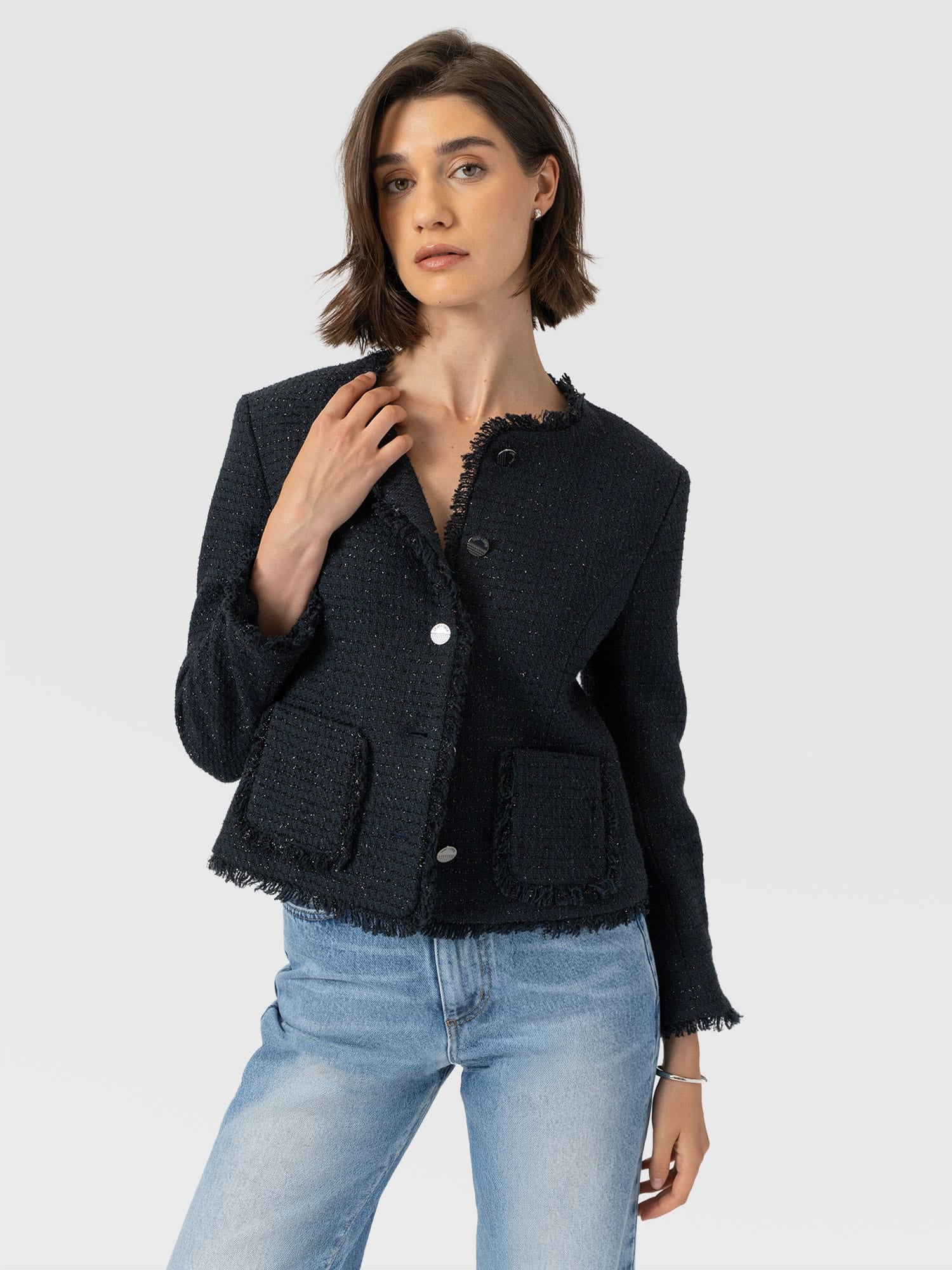 Ashby Jacket Navy - Women's Jackets | Saint and Sofia® USA