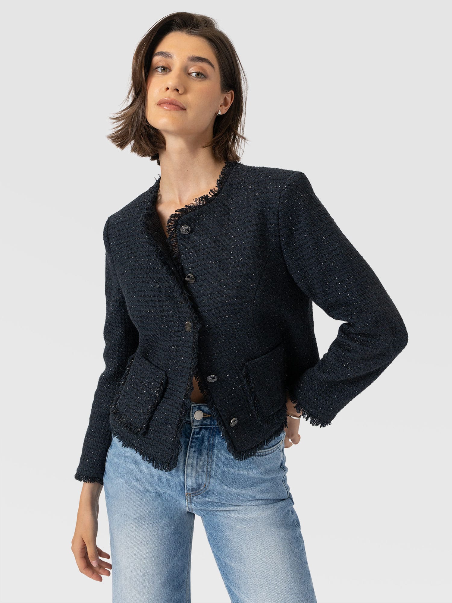 Ashby Jacket Navy - Women's Jackets | Saint and Sofia® USA