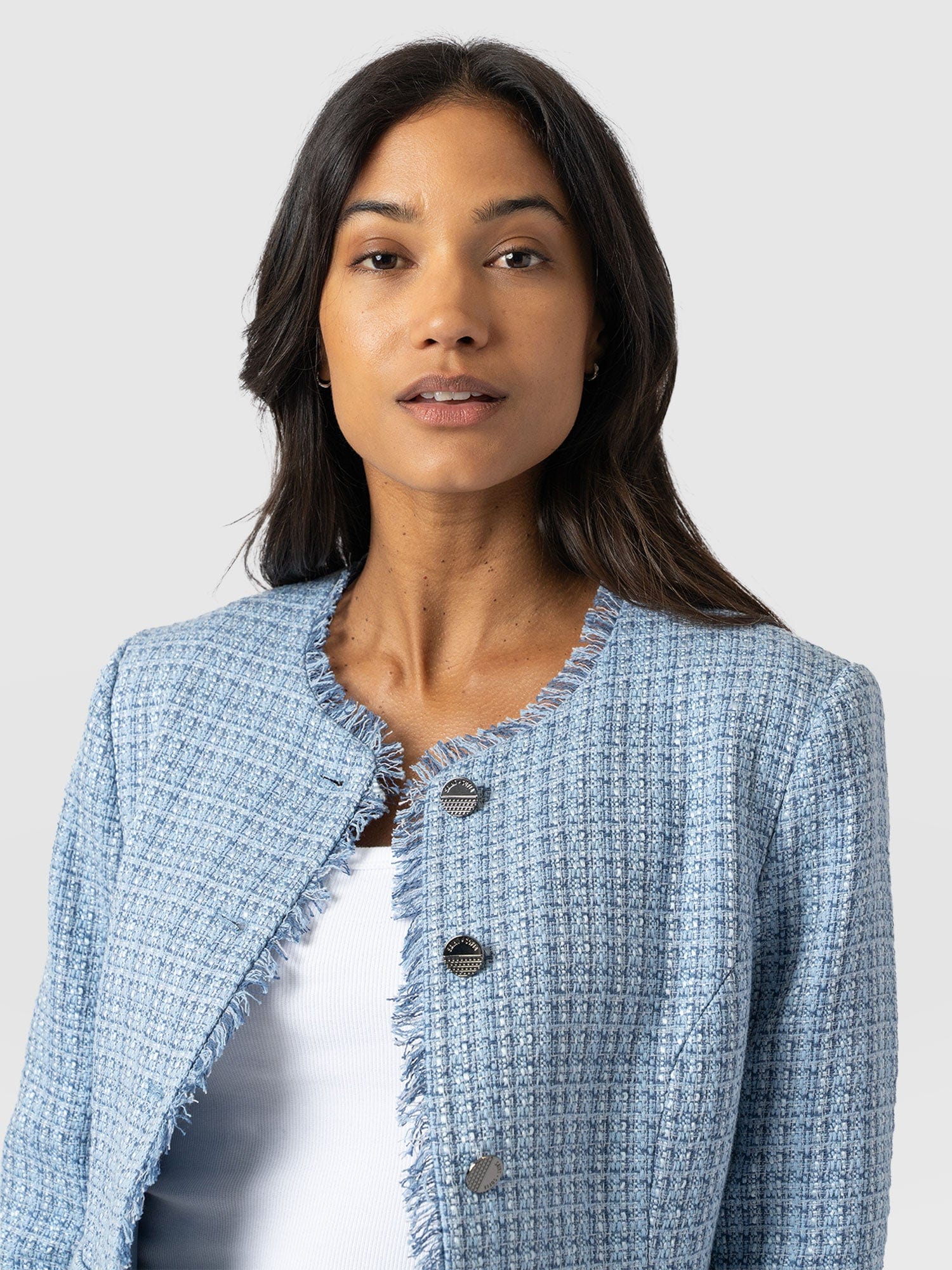 Ashby Jacket Pale Blue - Women's Jackets | Saint + Sofia® US