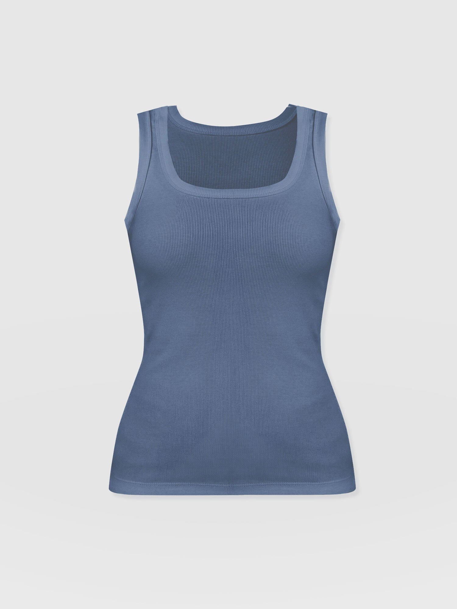 Asher Scoop Neck Vest Dusty Blue - Women's Vests | Saint + Sofia® US