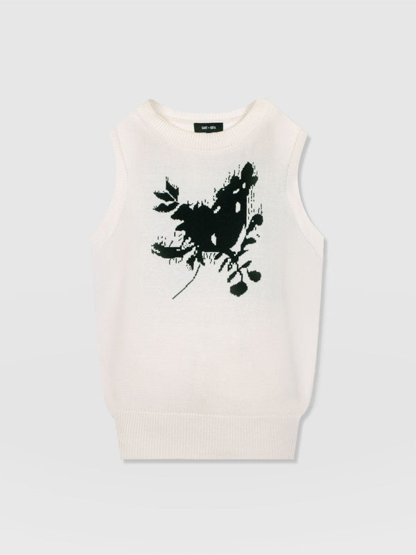 Astra Knit Vest - Cream - Women's Knitwears | Saint + Sofia® USA