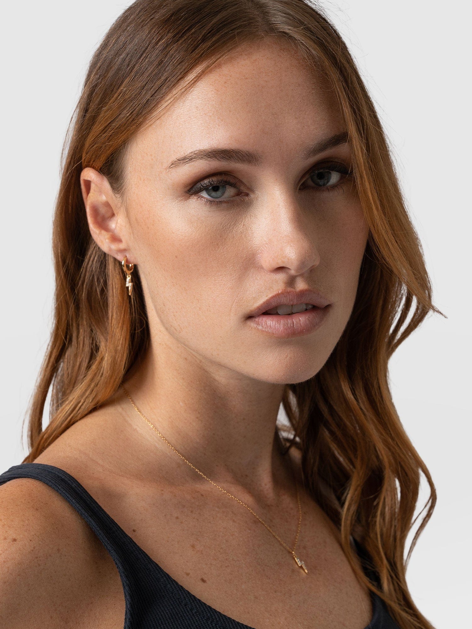 Astral Lightning Charm Drop Earrings Gold - Women's Jewellery | Saint + Sofia® USA