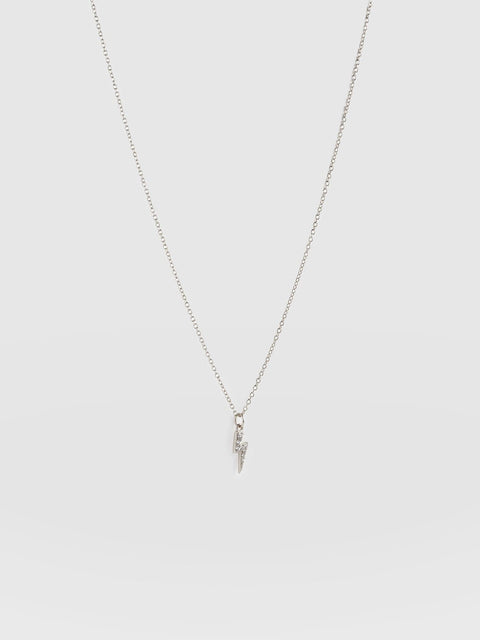 Astral Lightning Charm Necklace Silver - Women's Jewellery | Saint + Sofia® USA