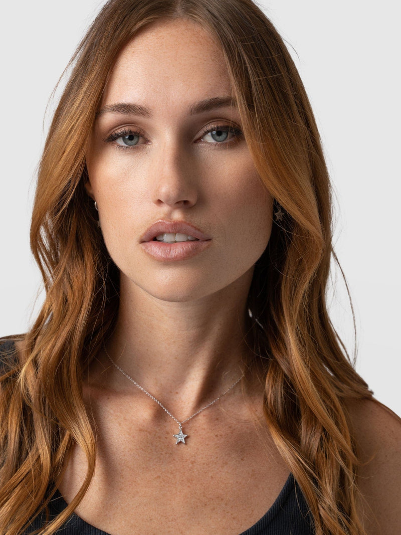 Astral Star Necklace Silver - Women's Jewellery | Saint + Sofia® USA