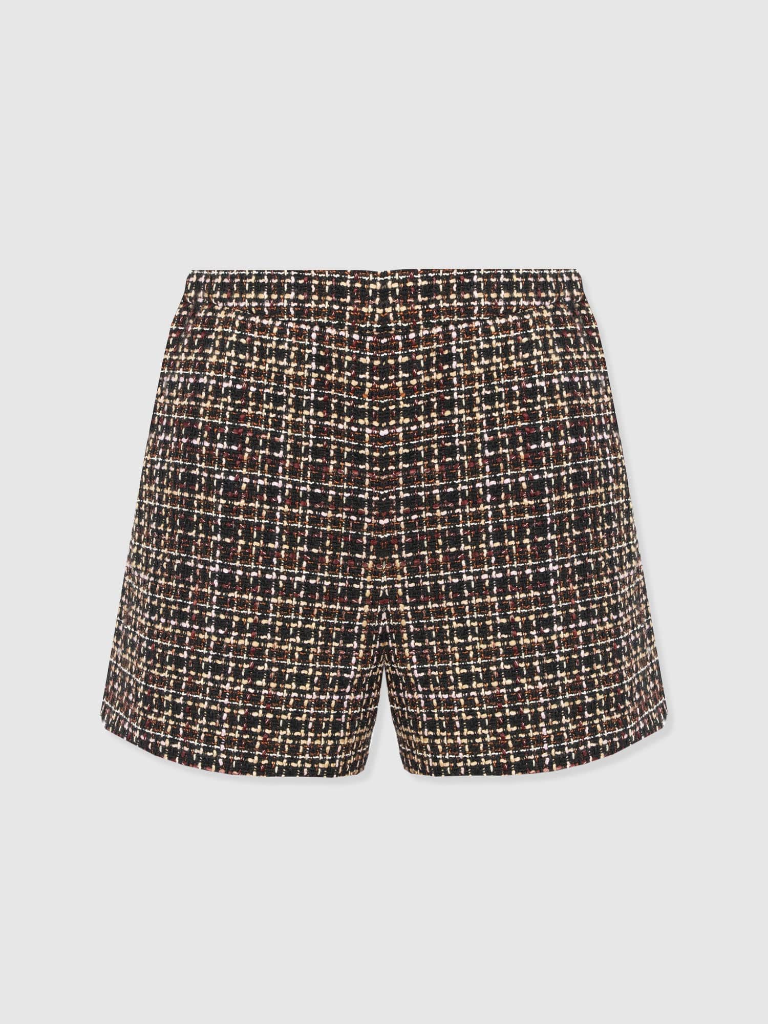 Astrid Short - Black/Burgundy/Gold Boucle - Women's Shorts | Saint + Sofia® USA