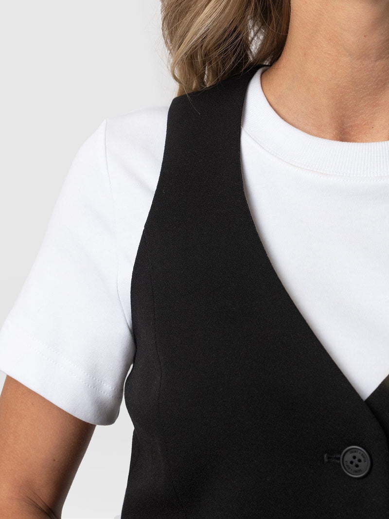 Astrid Vest Black - Women's Blazers | Saint + Sofia® USA