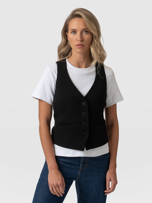 Astrid Vest Black - Women's Blazers | Saint + Sofia® USA