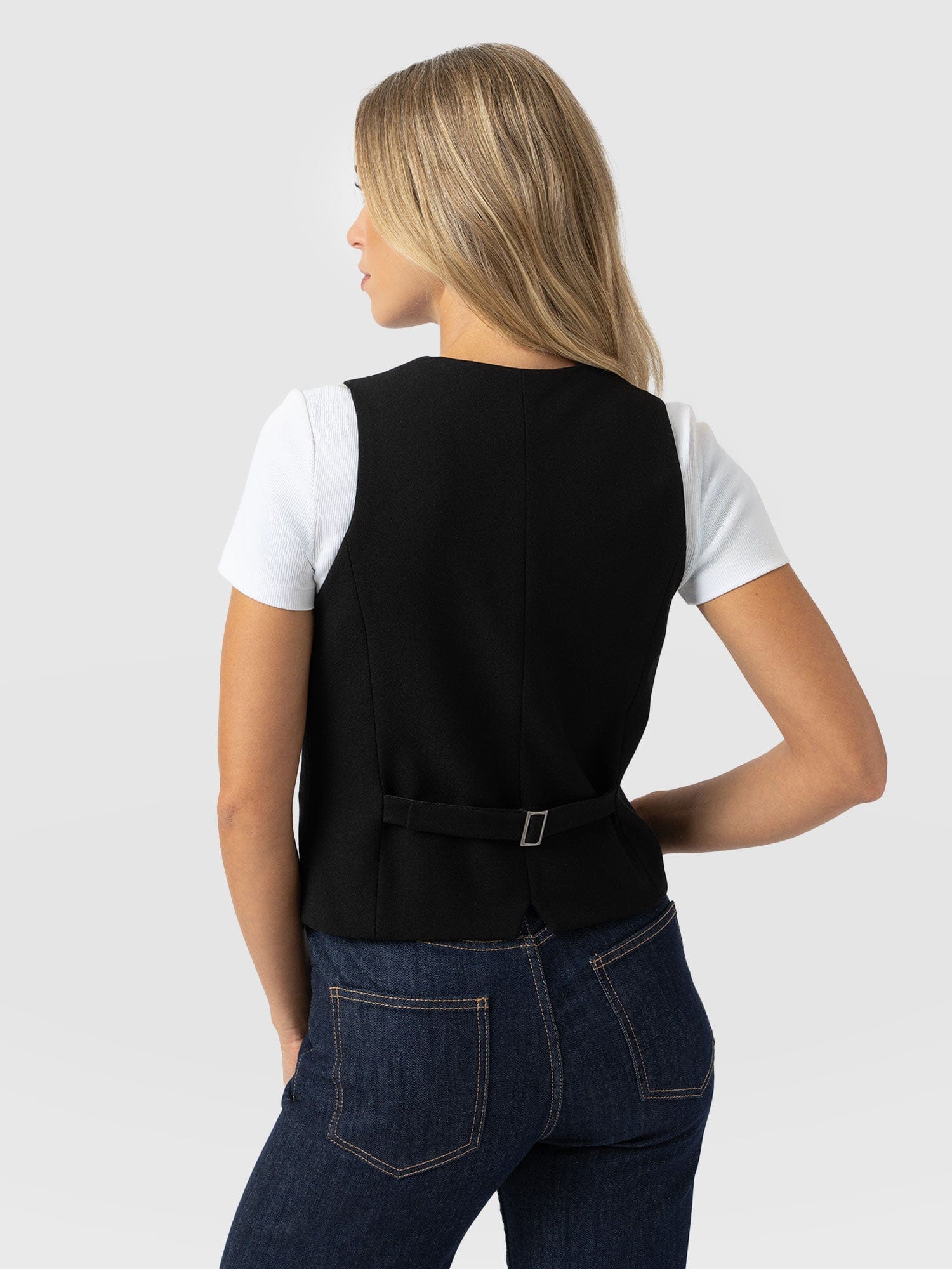 Astrid Vest Black - Women's Blazers | Saint + Sofia® USA
