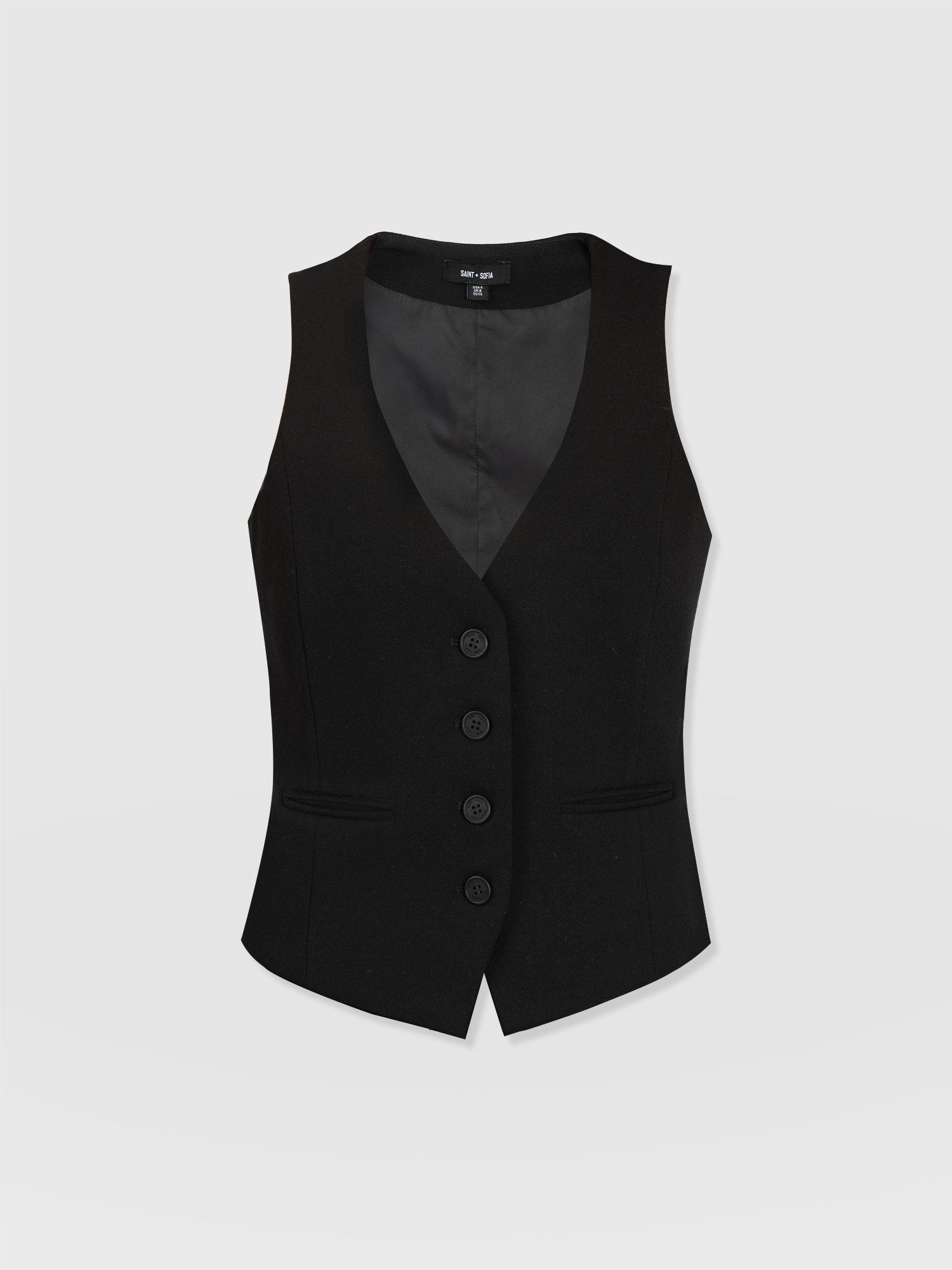 Astrid Vest Black - Women's Blazers | Saint + Sofia® USA