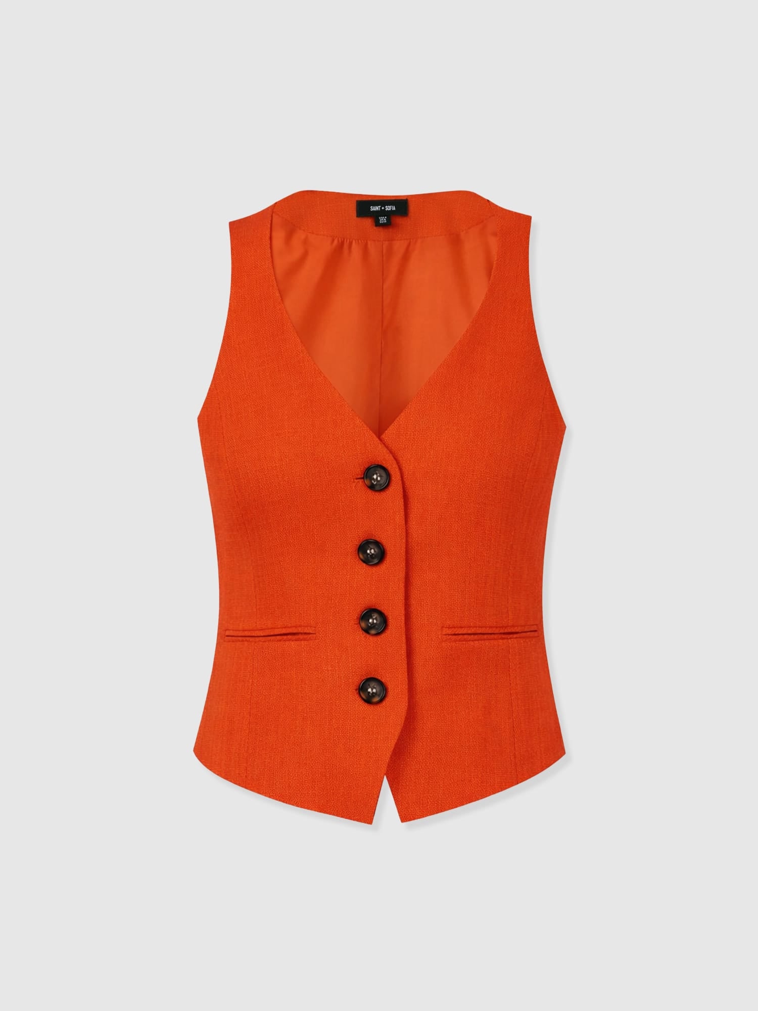 Astrid Waistcoat - Burnt Orange - Women's Jackets | Saint + Sofia® USA