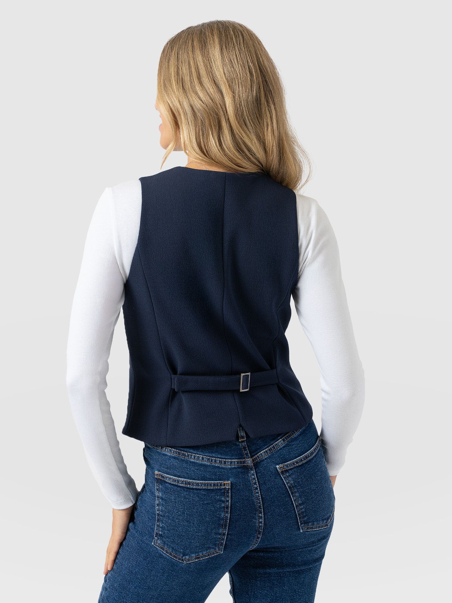 Astrid Waistcoat - Navy - Women's Jackets | Saint + Sofia? USA