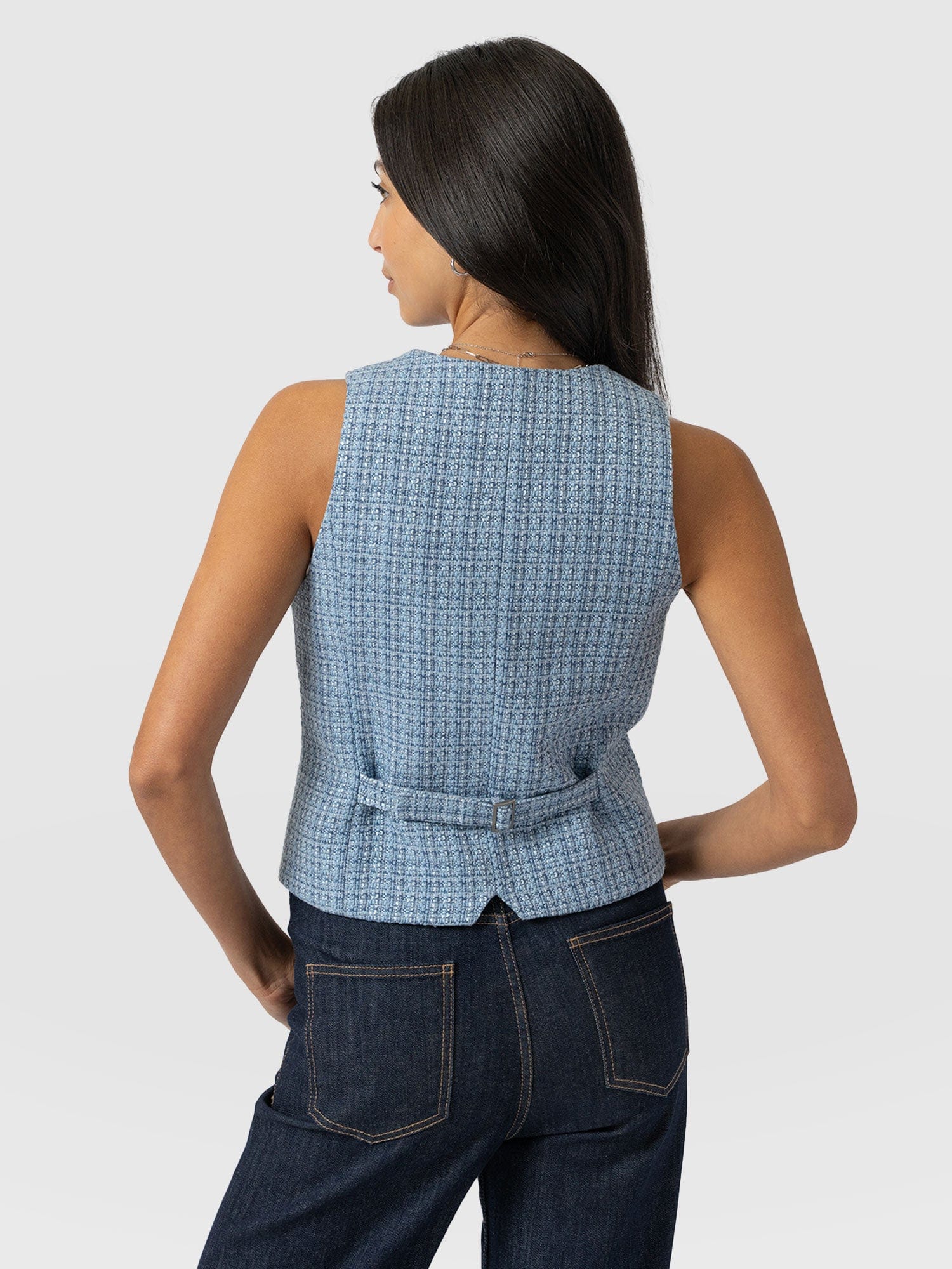Astrid Waistcoat Pale Blue - Women's Blazers | Saint + Sofia® US