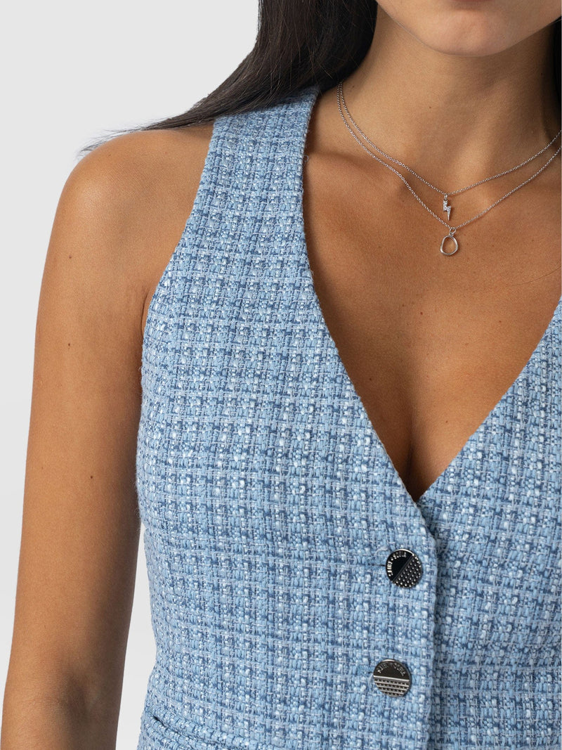 Astrid Waistcoat Pale Blue - Women's Blazers | Saint + Sofia® US