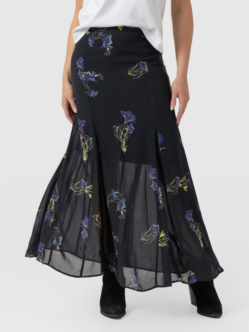 Audrey Skirt Blue Lily Gardens - Women's Skirts | Saint + Sofia® US